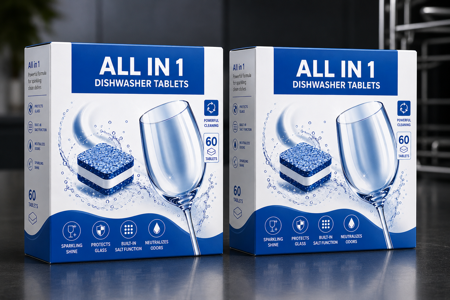All in 1 Dishwasher Tablets – 60 Count